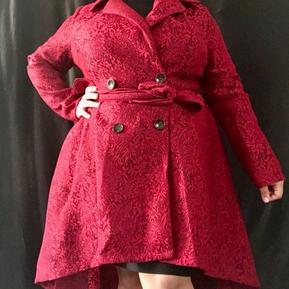 Caribbean Queen Lace Plus Size Hi-Low Coat NWOT - Picture 8 of 8